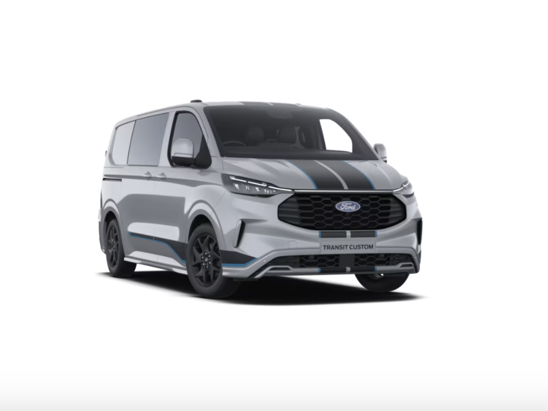 Ford Transit Custom E- 320 L1 Electric RWD 160KW 71KWH H1 Double CAB Van Sport Auto